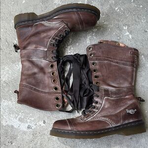 Dr Martens washed floral boots